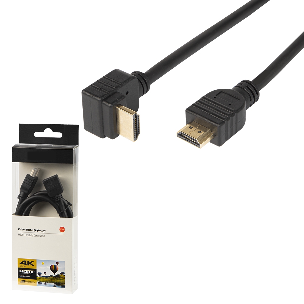 KAB HDMI 1M L Кабел HDMI 1m. L-образен