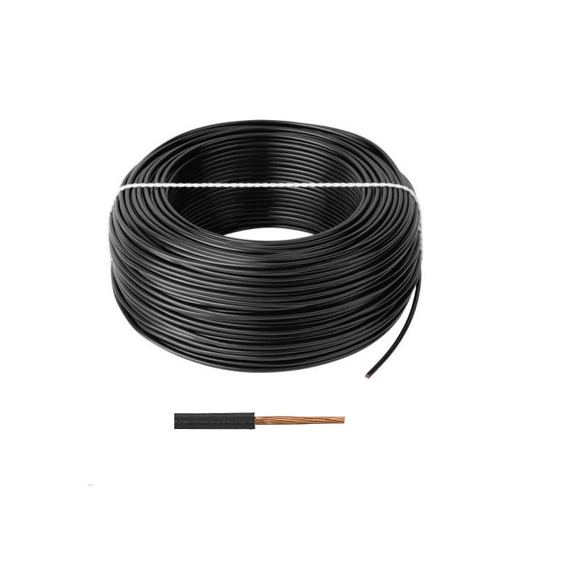 KAB 1X0.5 BLACK Монтажен многожилен кабел черен 1x0.5  1m.