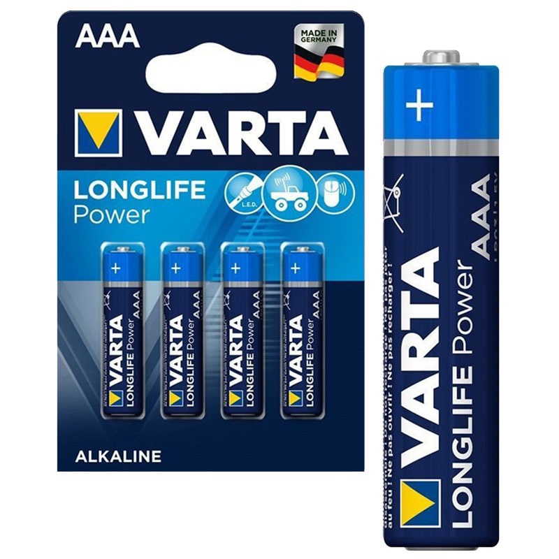 BAT AAA LR03 VARTA LONGLIFE POWER Алкална батерия AAA LR03 1.5V VARTA LONGLIFE POWER 1бр.