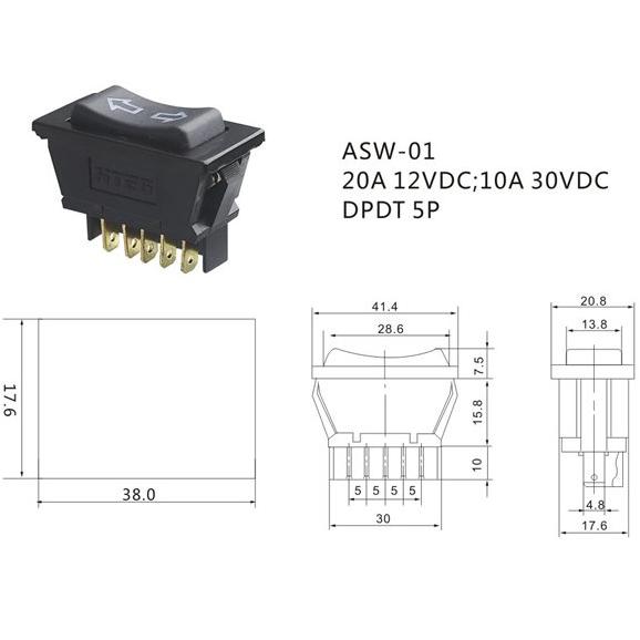 PRE ASW-01 Превключвател ключ за електрически стъкла ASW-01