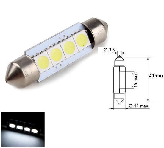 SVE C5W 41MM 4X5050 CAN WHITE Светодиодна крушка авто C5W 41mm. 4X5050 CAN