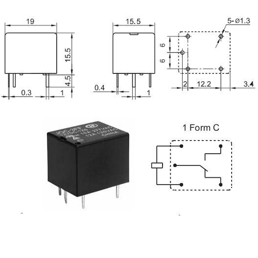 Реле gk3ff 12vdc s a схема