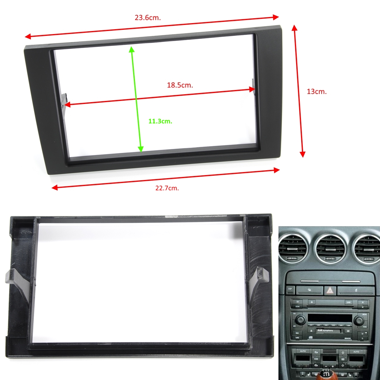 RAM AUDI A4 2007- 2DIN Рамка за автомобилно радио AUDI A4 2007 2DIN