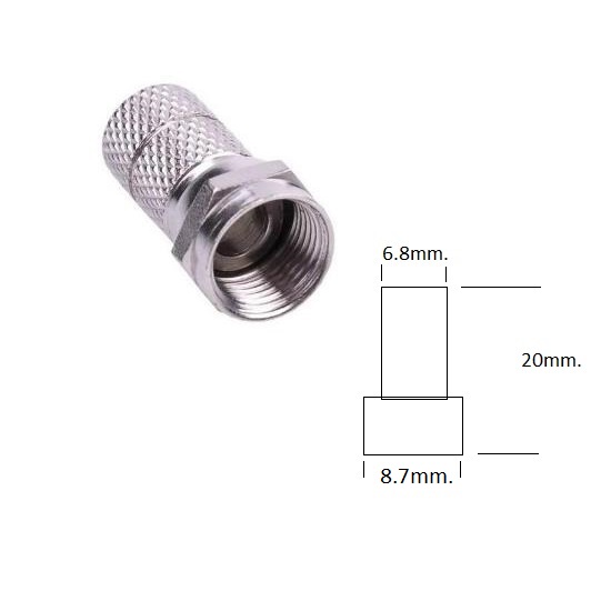 BUK F 6.8 F конектор букса за коаксиален кабел 6.8mm./CU