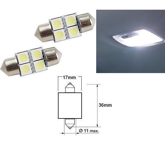 SVE C5W 36MM 4X5050 WHITE Светодиодна крушка авто C5W 36mm. 4X5050 бял