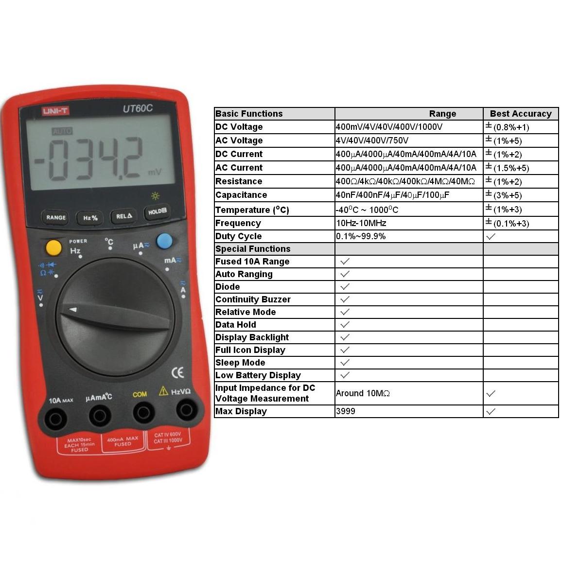 MUL UT60C UNI-T Мултицет UT60C UNI-T