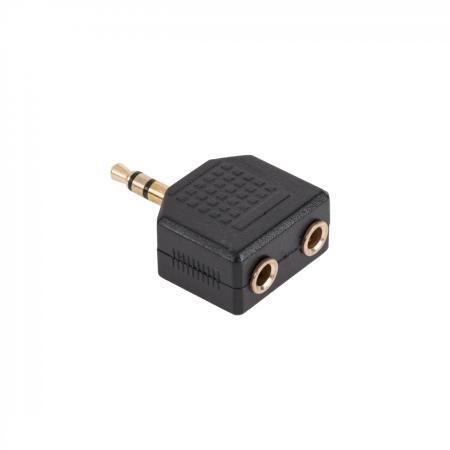 PRE 3.5/2X3.5 STEREO GOLD Преход стерео жак 3.5/2х3.5mm. GOLD