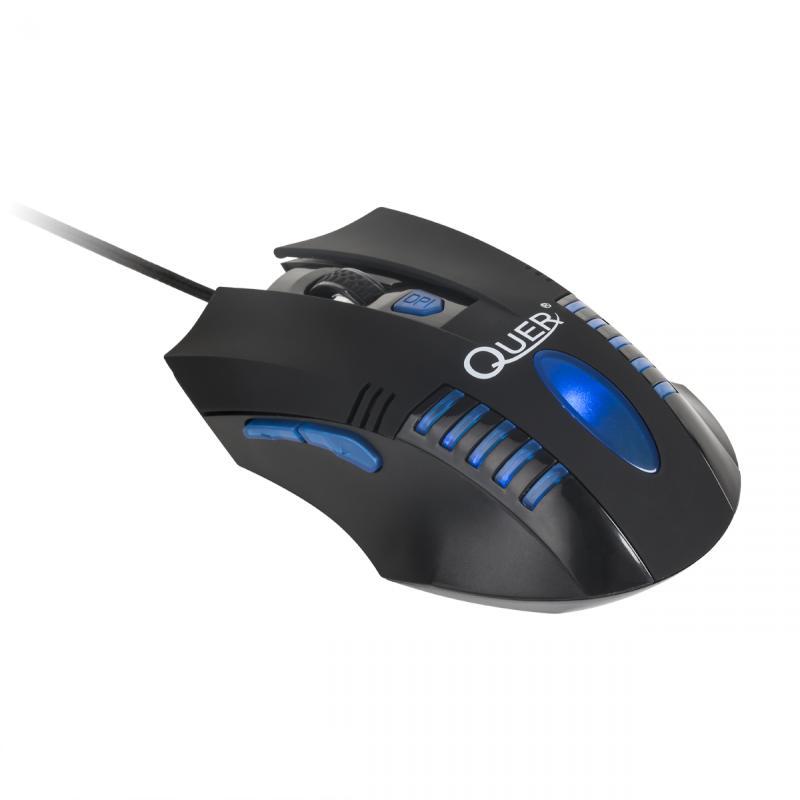 MIS QUER GAMER BLUE BLACK Мишка за компютър QUER GAMER BLUE BLACK