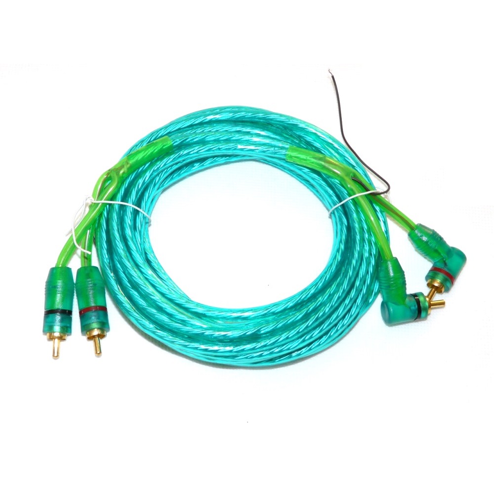 KAB 2RCA 5M RMT GREEN KC5A Кабел за автомобилен усилвател 2RCA/2RCA+RMT 5m. GREEN