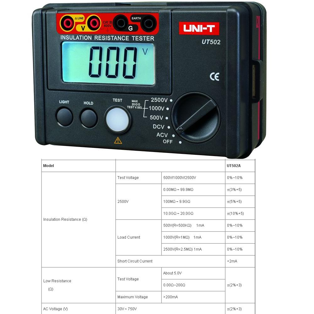 MUL UT502 UNI-T Мултицет тестер на съпротивление UT502 UNI-T