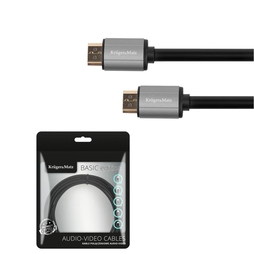 KAB HDMI-HDMI 5M KRUGER&MATZ BASIC Кабел HDMI 5M KRUGER&MATZ BASIC HQ