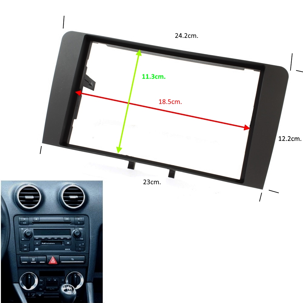 RAM AUDI A3 2003- 2DIN Рамка за автомобилно радио мултимедия AUDI A3 2003- 2DIN