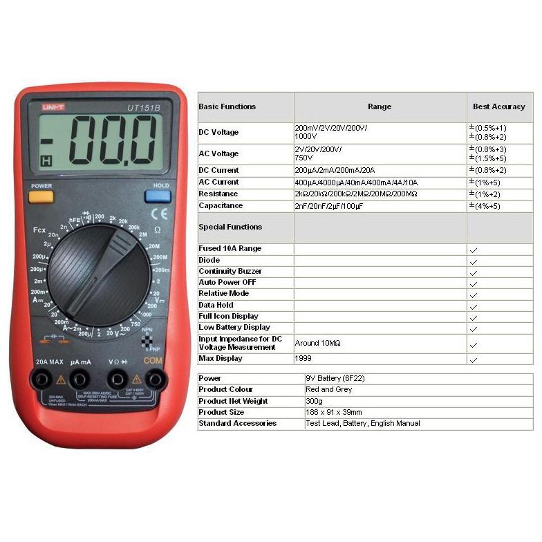 MUL UT151B UNI-T Мултицет UT151B UNI-T