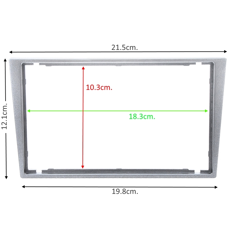 Рамка за автомобилно радио мултимедия OPEL RENAULT SUZUKI 2DIN тъмно сребърен цвят