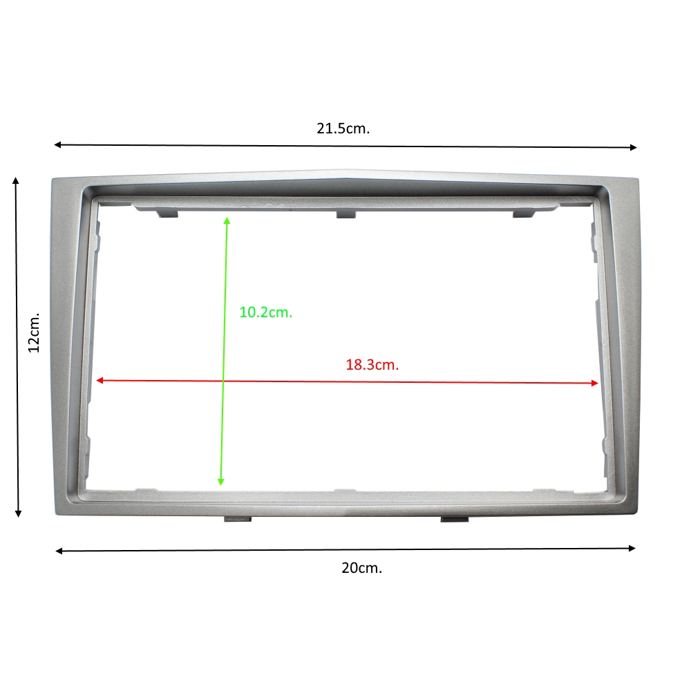RAM OPEL ASTRA H 2004- 2DIN SILVER  Рамка за автомобилно радио мултимедия OPEL ASTRA H 2004- 2DIN VIVARO ZAFIRA СРЕБРИСТА