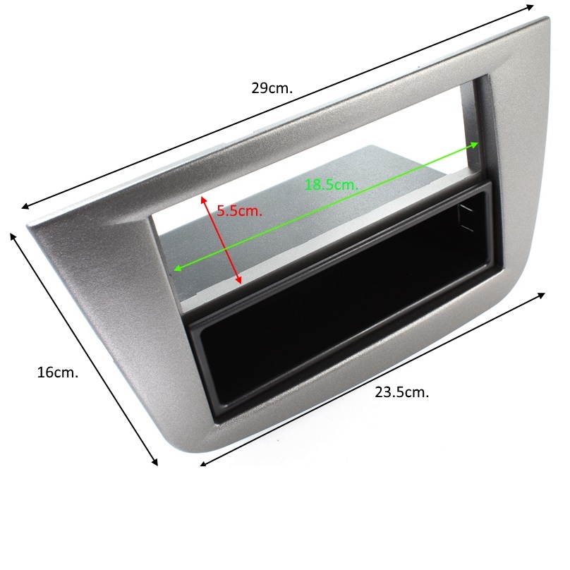 RAM SEAT ALTEA 2004- 1DIN ANTRACITE Рамка за автомобилно радио SEAT ALTEA ALTEA XL TOLEDO 2004- цвят антрацит 