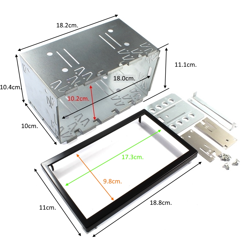 RAM 2DIN KIT 109MM Универсална Рамка и шейна за радио мултимедия 2DIN 109mm.