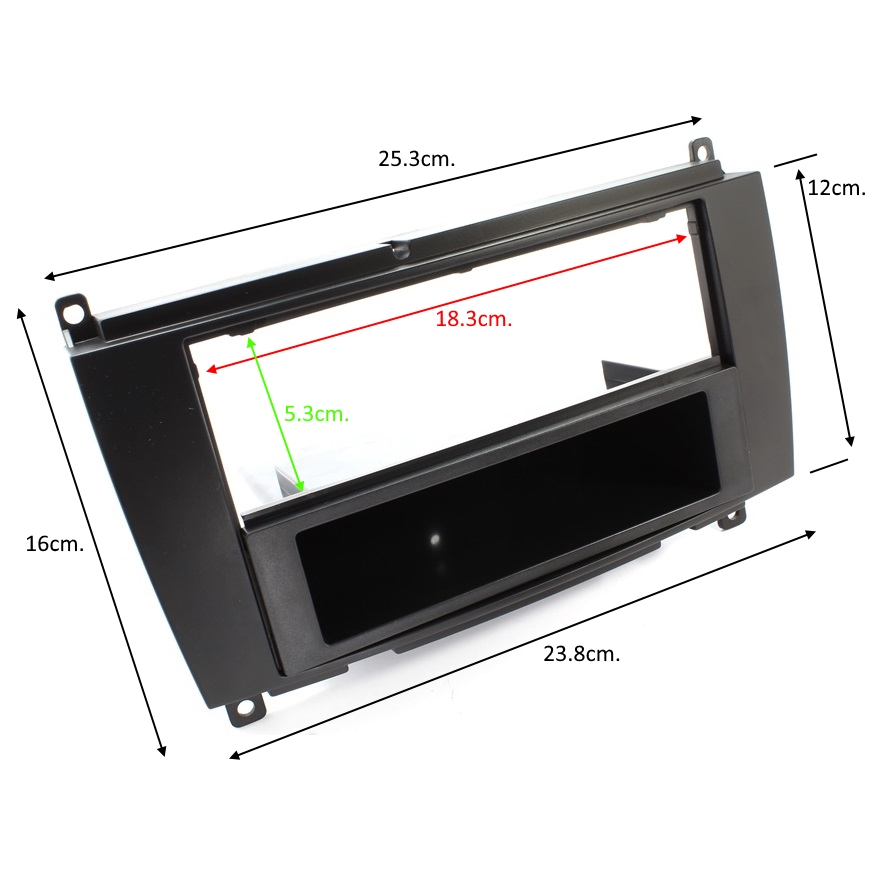 Рамка за автомобилно радио MERCEDES CLK W209/A209 1DIN+2DIN