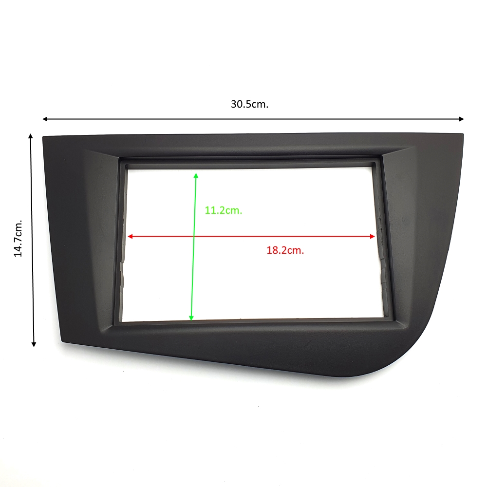 RAM SEAT LEON 2DIN BLACK Рамка за мултимедия 2 DIN SEAT LEON 2005- ЧЕРЕН 2DIN