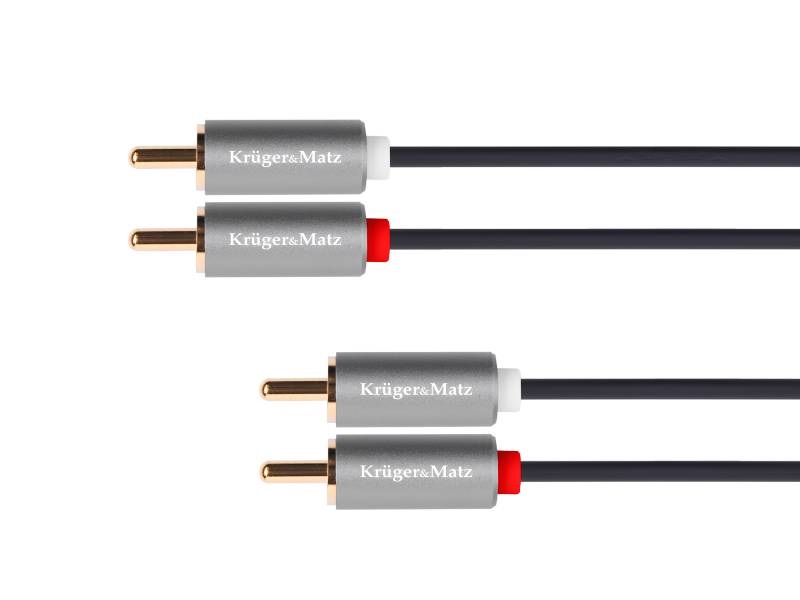 KAB 2RCA 5M KM BASIC Кабел 2RCA/2RCA 5m. KRUGER&MATZ BASIC