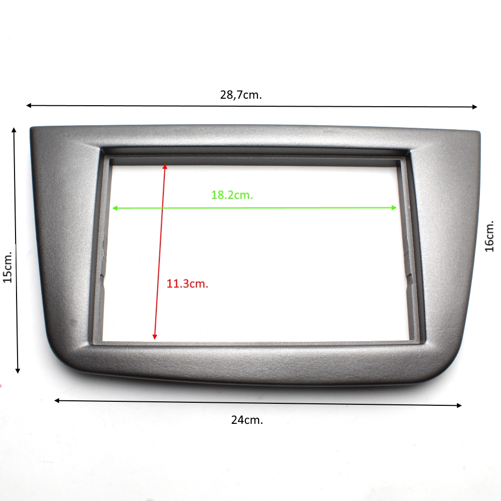 RAM SEAT ALTEA TOLEDO 2DIN ANTRACITE Рамка за автомобилно радио мултимедия SEAT ALTEA XL TOLEDO 2004- 2DIN цвят антрацит