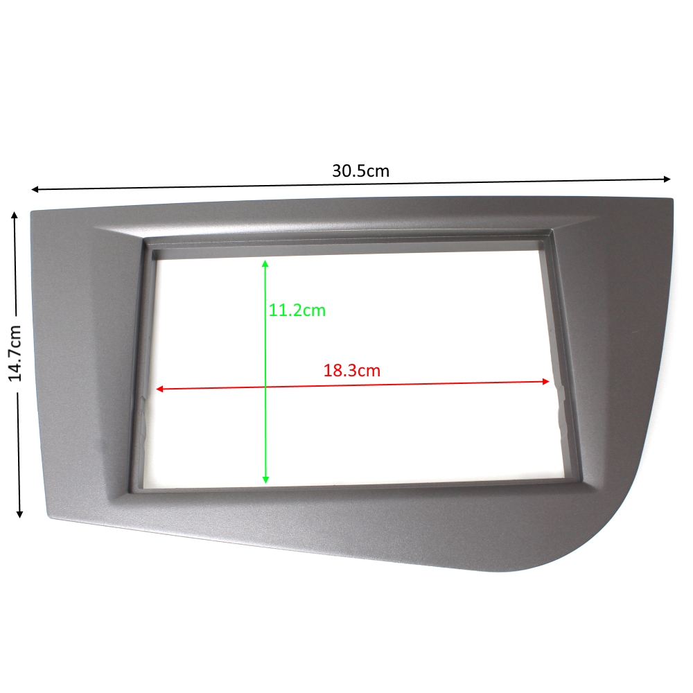 RAM SEAT LEON 2DIN GREY Рамка за мултимедия 2 DIN SEAT LEON 2005- СИВ 2DIN