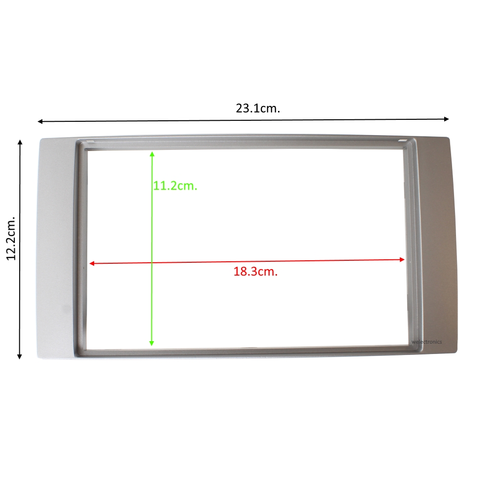 RAM FORD C-MAX 07-11 2DIN SILVER Рамка за радио FORD FIESTA FOCUS FUSION GALAXY TRANSIT C-MAX 2003-11 2DIN 
