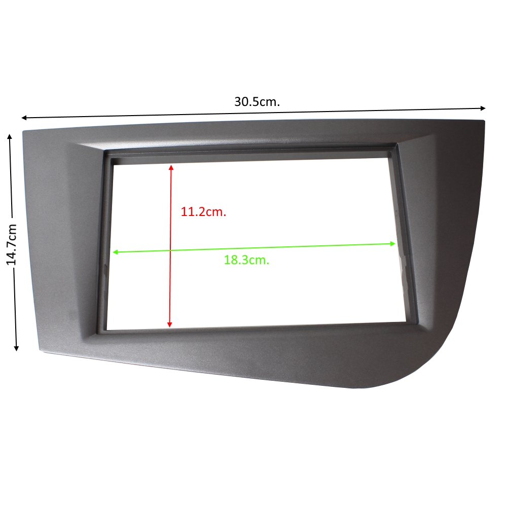 RAM SEAT LEON 2DIN ANTRACIT Рамка за радио и мутимедия SEAT LEON 2005- антрацит графит