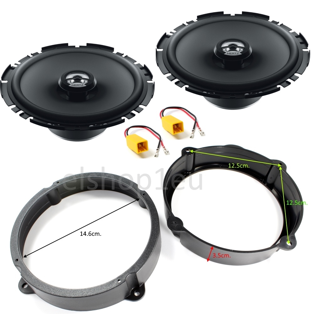 KIT AUDIO FIAT IDEA/CROMA HERTZ 170.3 Комплект авто говорители и фланци за FIAT IDEA,CROMA,HERTZ 