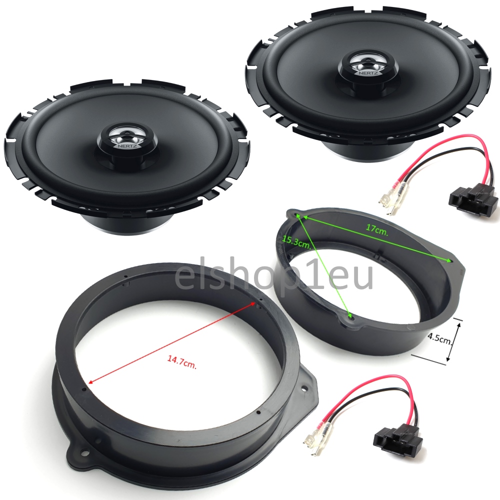 KIT AUDIO AUDI A3 8P/A4 B6 B7/HERTZ Комплект авто говорители и фланци за AUDI A3 8P,A4 B6/B7,HERTZ