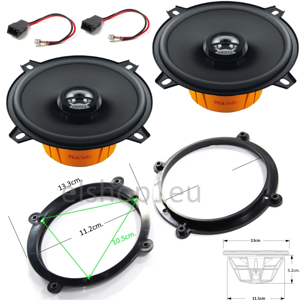 KIT AUDIO AUDI A3 8L/HERTZ Комплект авто говорители и фланци за AUDI A3 8L,HERTZ,предни