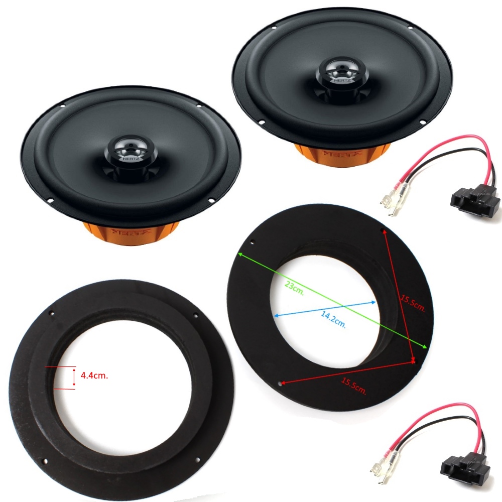 KIT AUDIO AUDI A4/5/6/Q3/B8 B9/HERTZ Комплект говорители и фланци за AUDI A4 B8/B9,A5 B8,A6 C7/C8,Q3