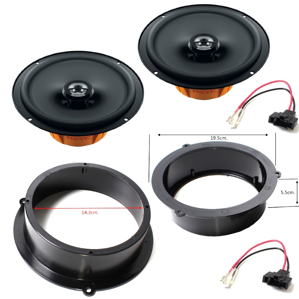 KIT AUDIO AUDI A4 B8/B9/A5 B8/Q5/HERTZ Комплект говорители и фланци за AUDI A4 B8/B9,A5 B8,Q5,задни
