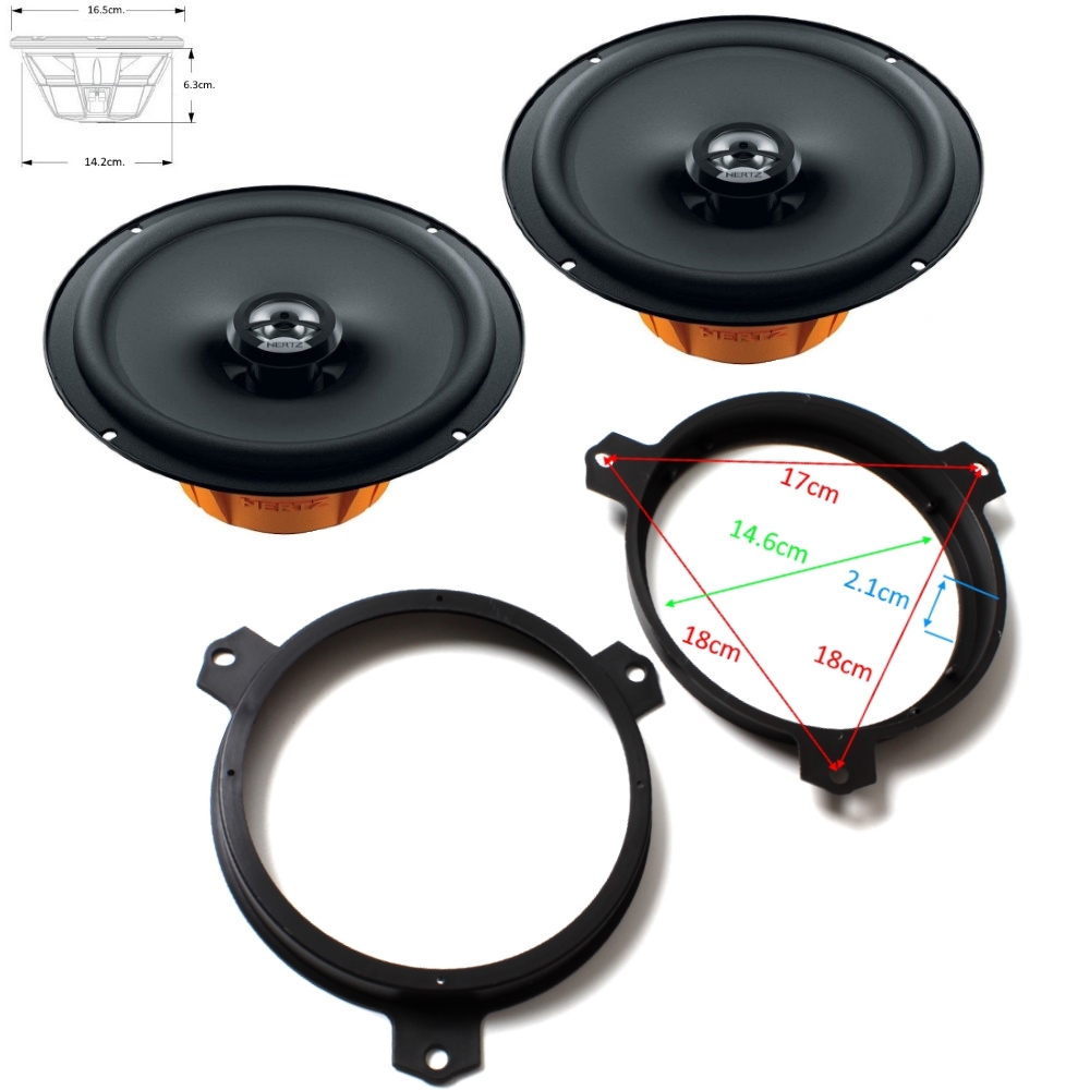 KIT AUDIO TOYOTA COROLLA XII HERTZ Комплект авто говорители и фланци за TOYOTA COROLLA XII,E210