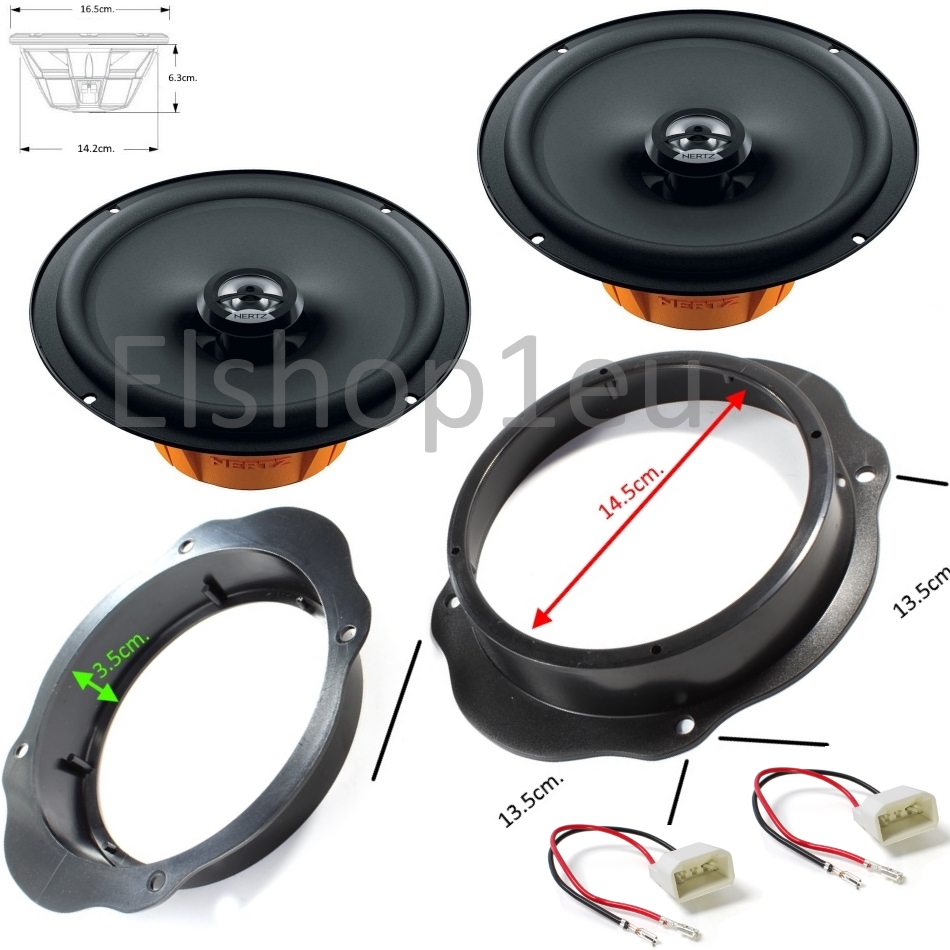 KIT AUDIO FORD FOCUS II/C-MAX 05+HERTZ Комплект говорители и фланци за FORD FOCUS MK2,C-MAX I,HERTZ