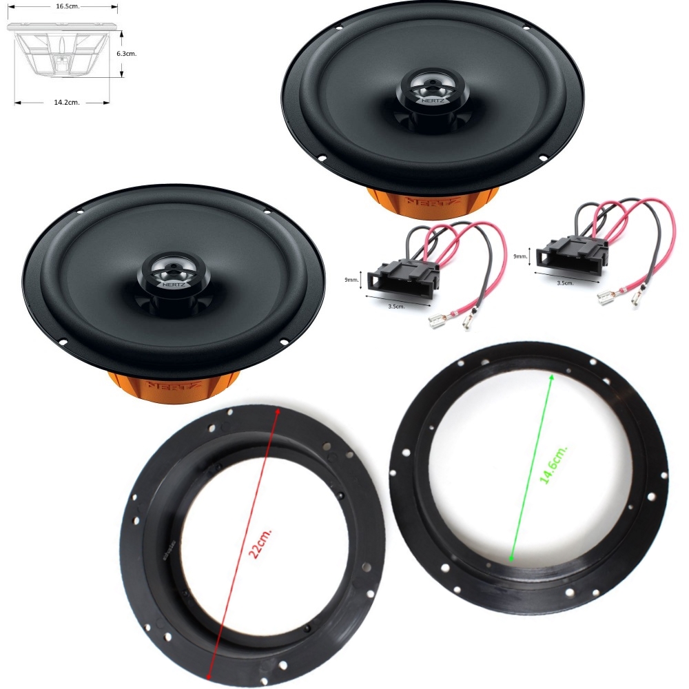 KIT AUDIO VW PASSAT B8, HERTZ Комплект говорители и фланци за VW,PASSAT B8,TOUAREG I,HERTZ