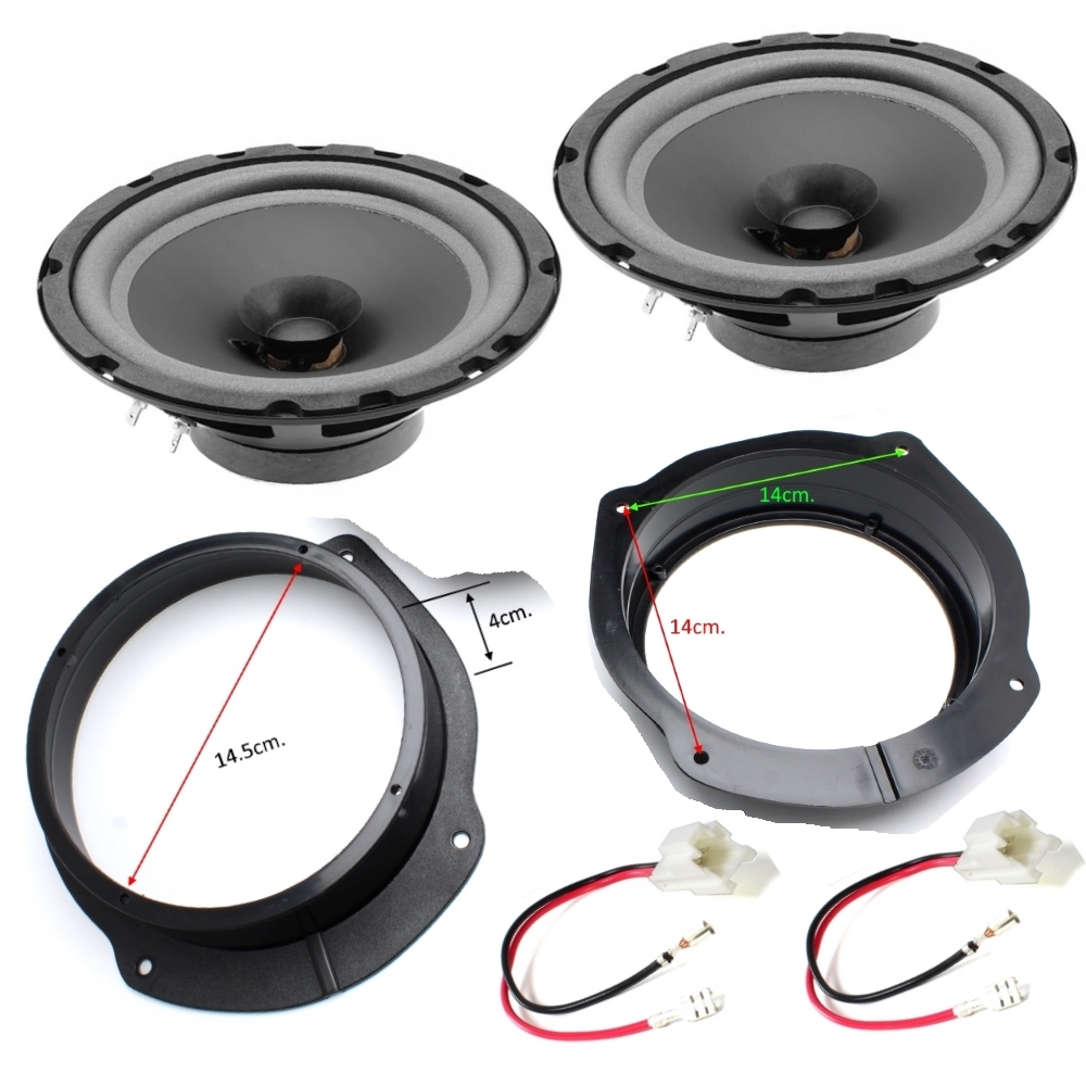 KIT AUDIO FIAT STILO/CROMA/IT Комплект говорители и фланци за FIAT STILO,BRAVO ,CROMA,IT