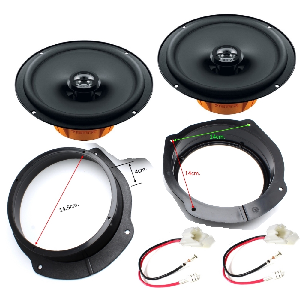 KIT AUDIO FIAT STILO/CROMA/HERTZ Комплект говорители и фланци за FIAT STILO,BRAVO,CROMA,HERTZ