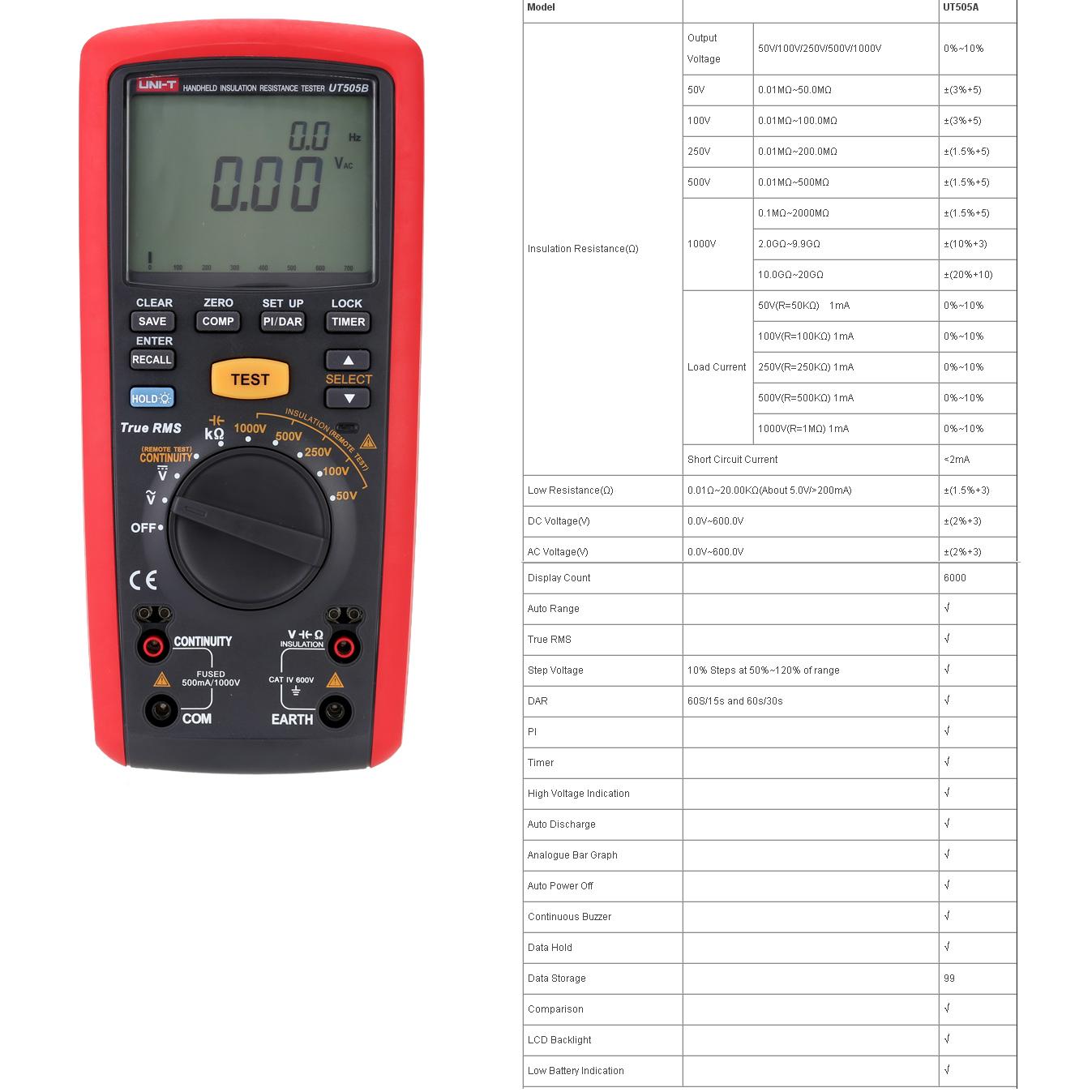 MUL UT505A UNI-T Мултицет тестер на съпротивление UT505A UNI-T