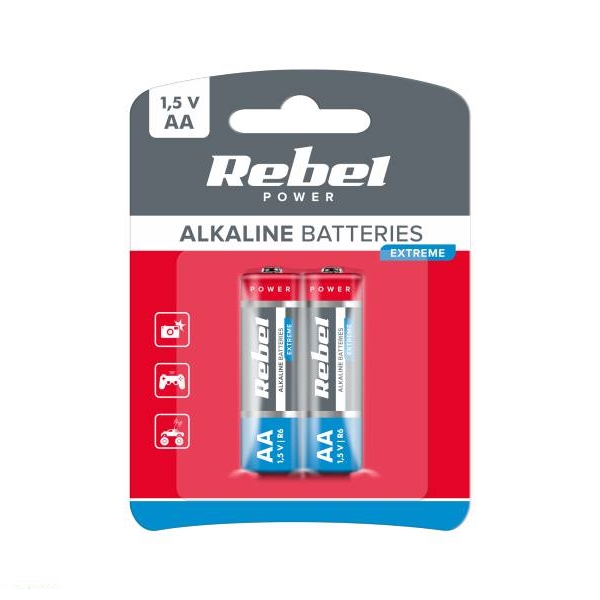 BAT AA REBEL EXTREME Алкална батерия AA 1.5V REBEL EXTREME 1бр.