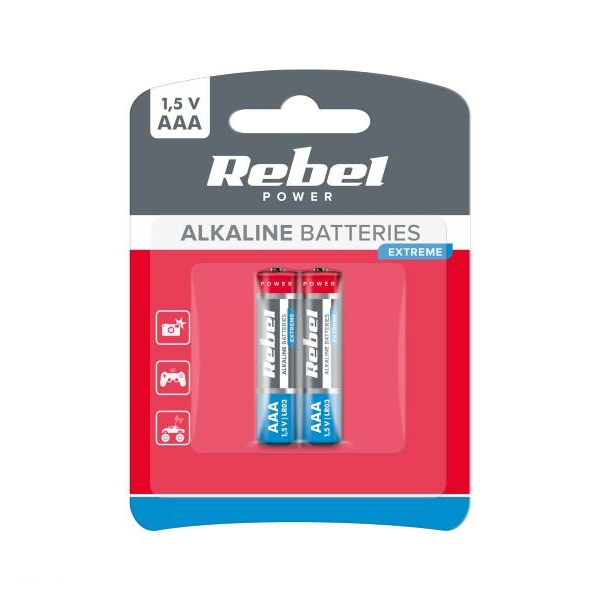 BAT AAA REBEL EXTREME Алкална батерия AAA R03 1.5V REBEL EXTREME 1бр.