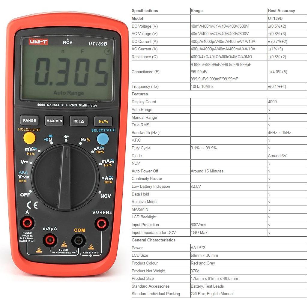 MUL UT139B UNI-T Мултицет UT139B UNI-T