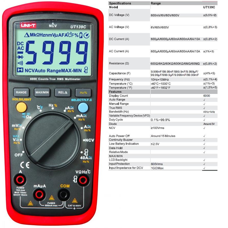 MUL UT139C UNI-T Мултицет UT139C UNI-T