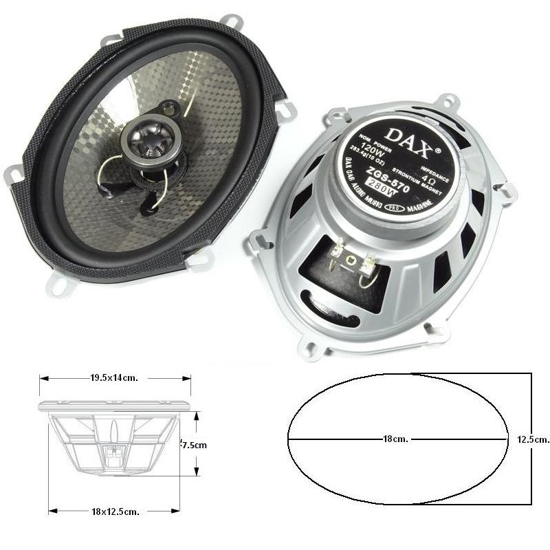GOV DAX ZGS-570 13.5X19CM Говорители за автомобил  DAX ZGS-570 14X19.5cm. Комплект 2бр.