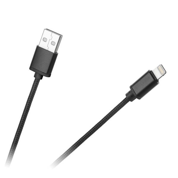 KAB IPHONE LIGHTNING BLACK HQ Кабел IPHONE LIGHTNING-USB 1m. Черен