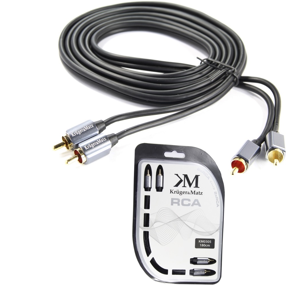 Кабел 2RCA/2RCA 1.8m. KRUGER&MATZ