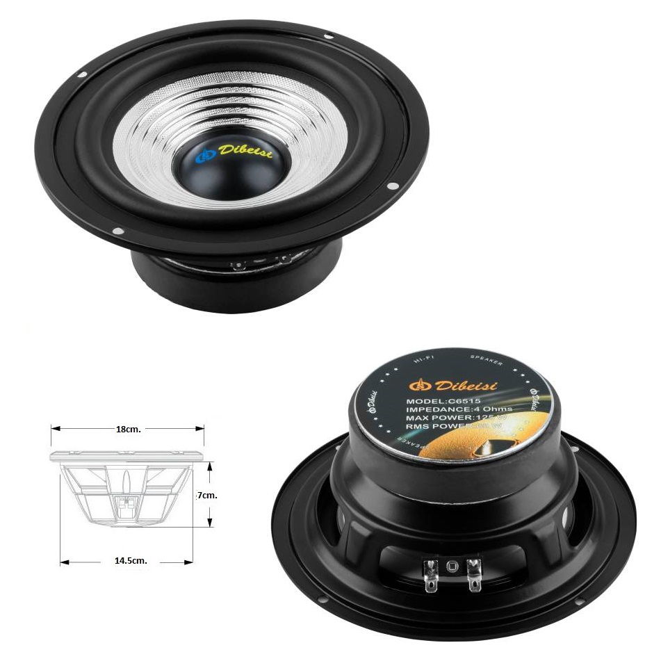 Нискочестотен басов говорител DBS C6515 6.5" 17cm. 8ohm.