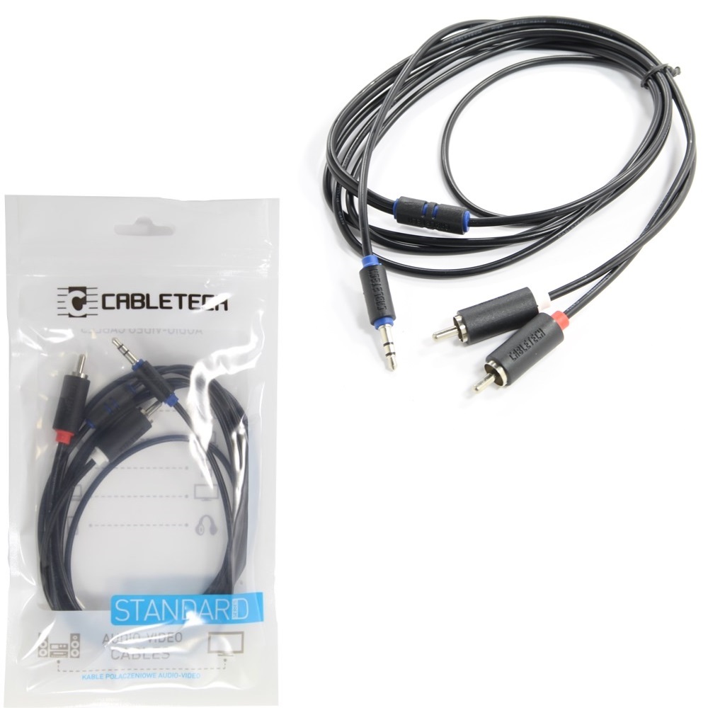 Кабел жак 3.5/2RCA 1m. STANDART