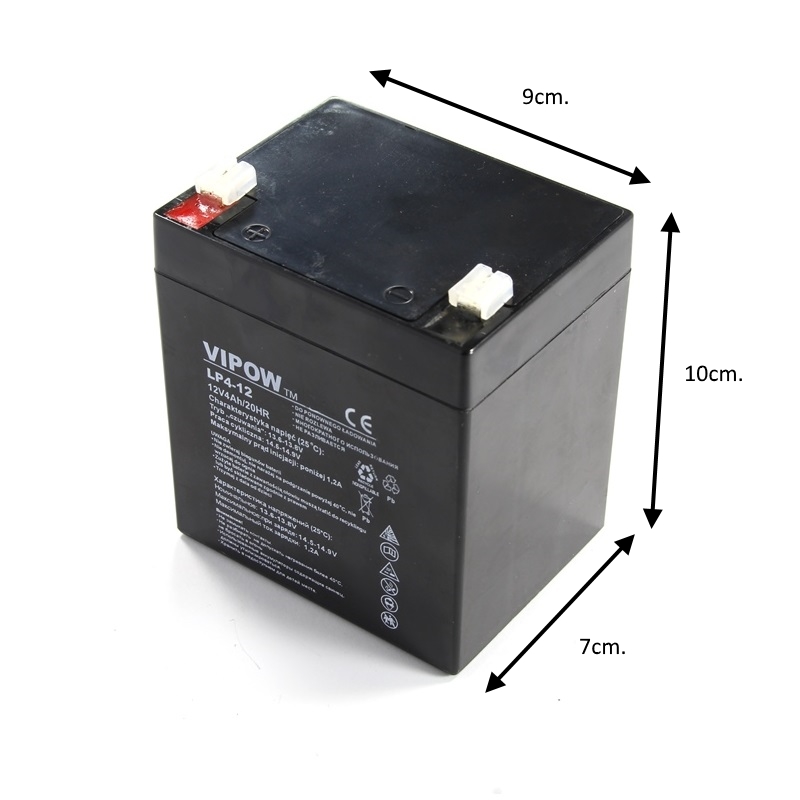 Акумулатор 12V 4Ah VIPOW