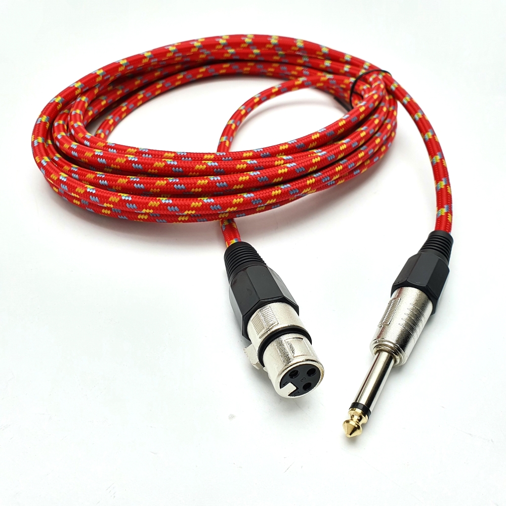 Кабел за микрофон канон женски/жак 6.3mm. 5m.